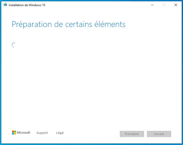 Préparation des éléments